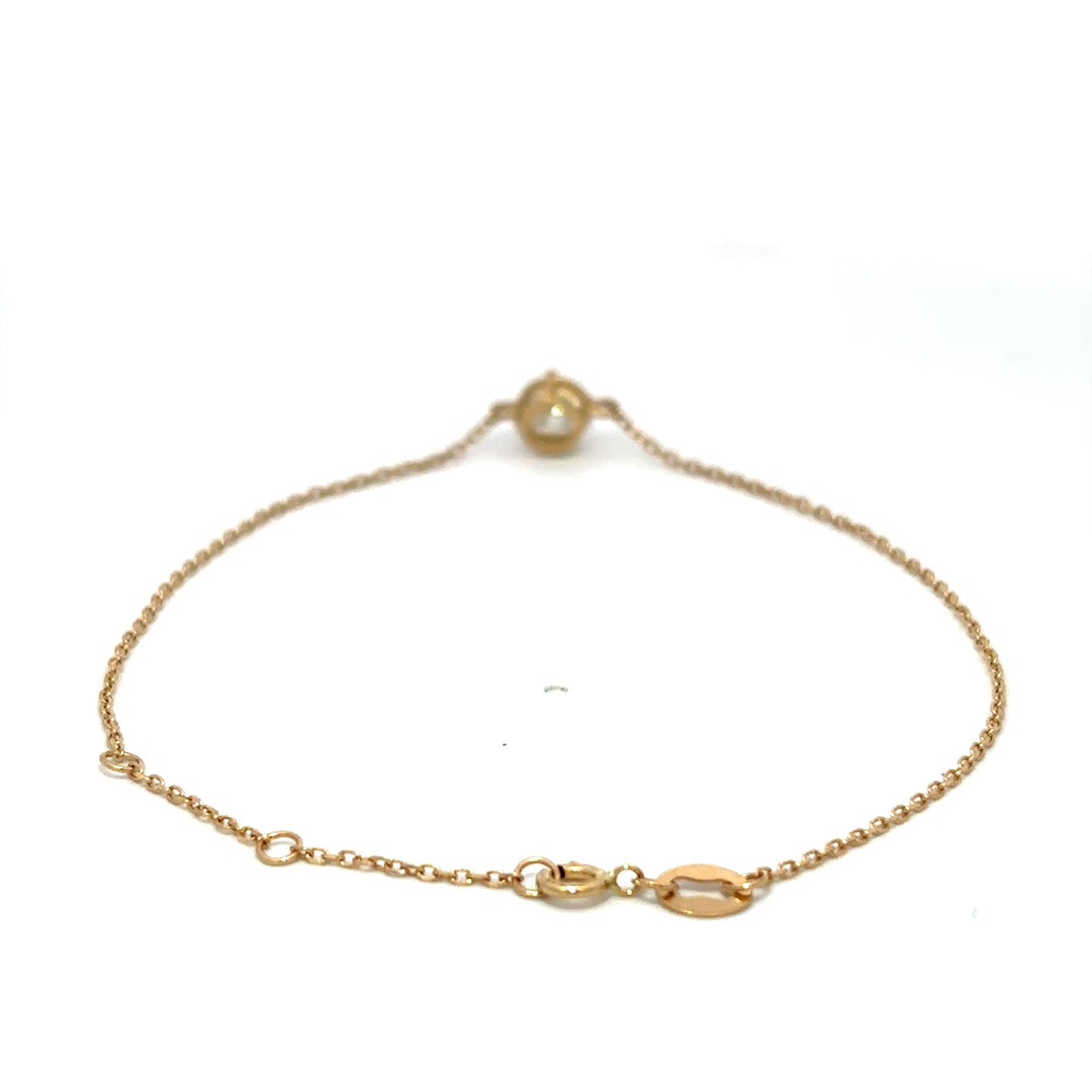 Station Bracelet - 14k White & Yellow Gold