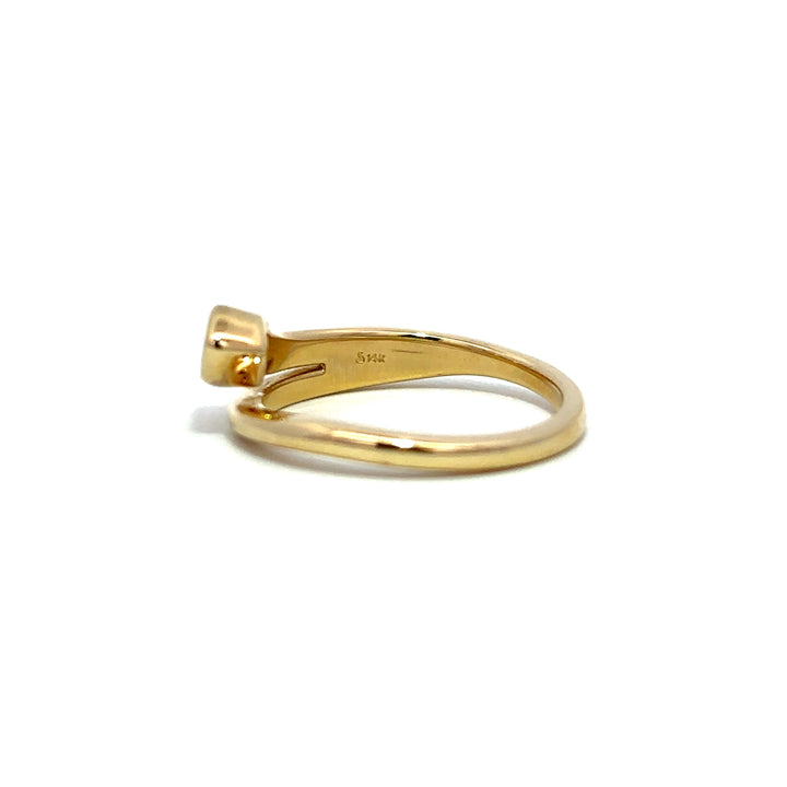 Split Shank Ring - 14k Yellow Gold 0.17ct #12072