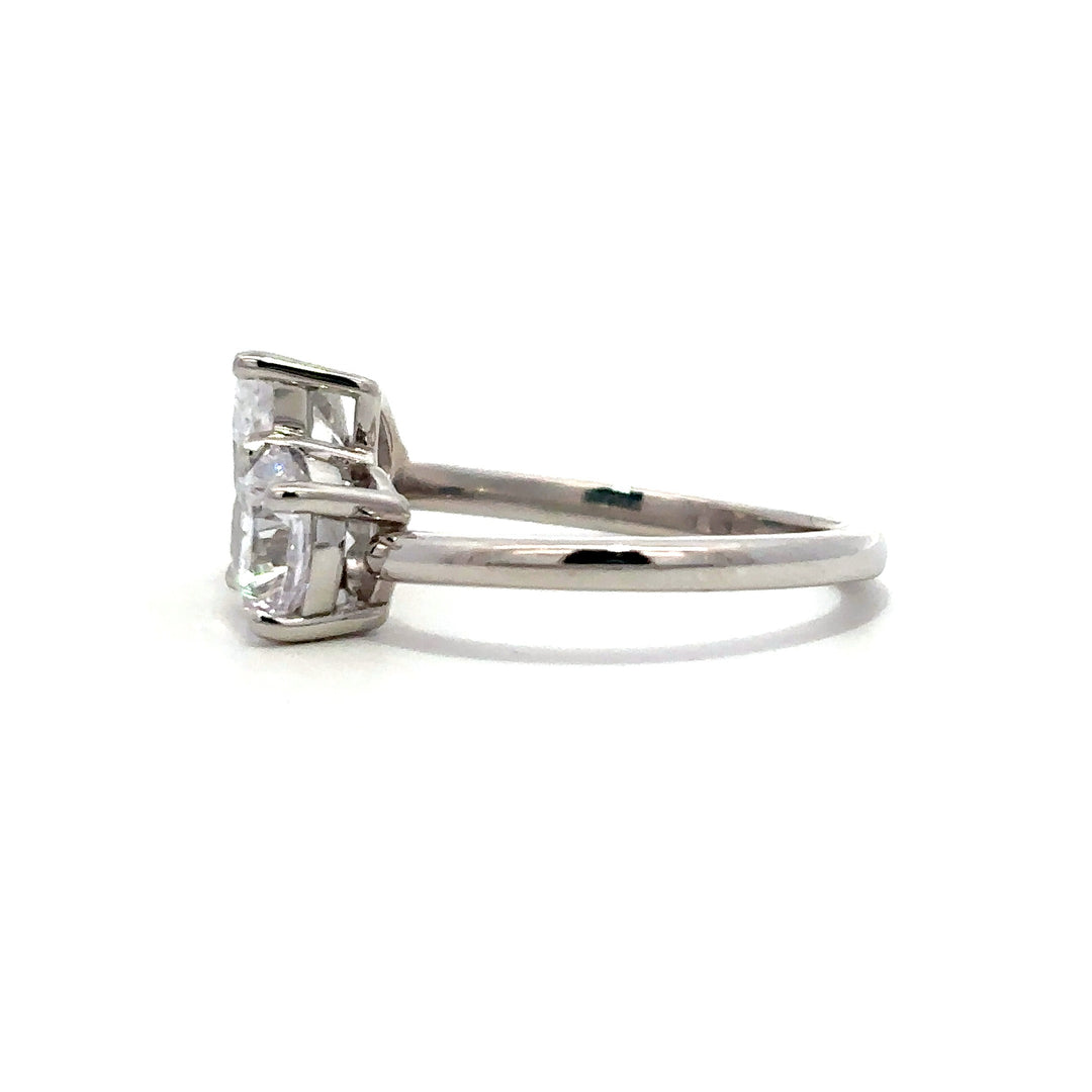 Solitaire Ring - Toi Et Moi Setting #12863