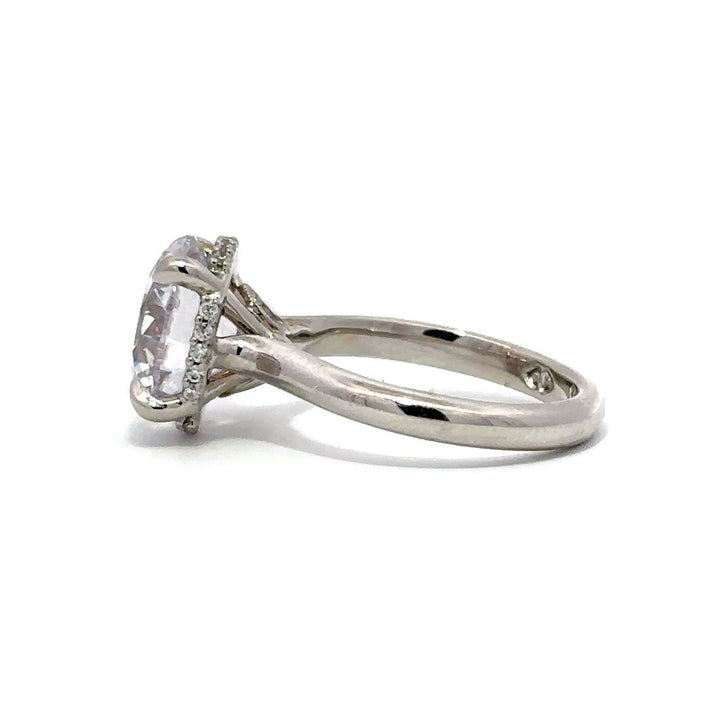 Pave Ring - Hidden Halo Setting #11627