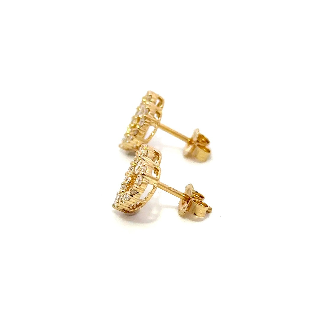 Heart Earrings - 14k Yellow Gold 0.50ctw #12004