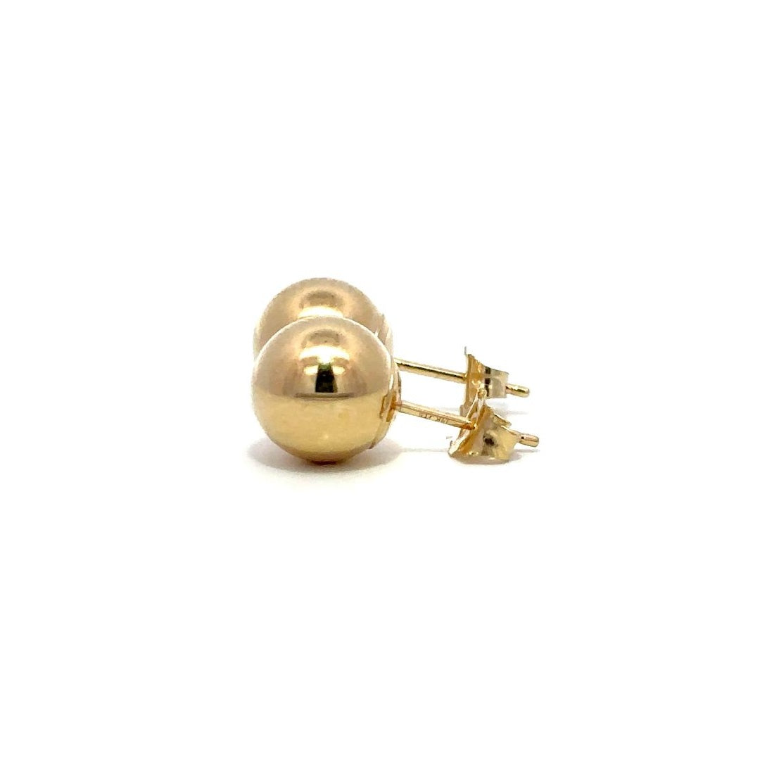 Ball Stud Earrings - 14k Yellow Gold