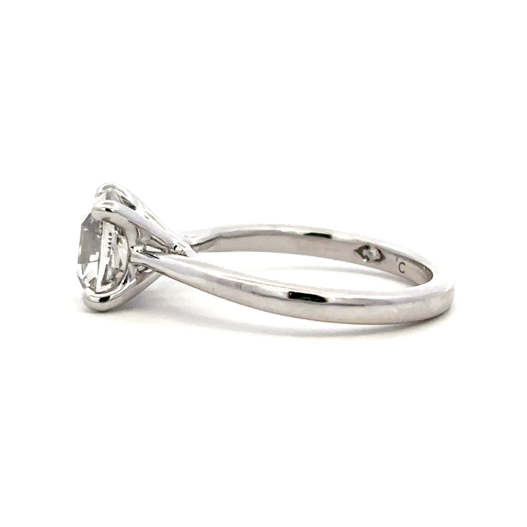 Solitaire Ring (Old Mine) - 14k White Gold 2.55ct #12148