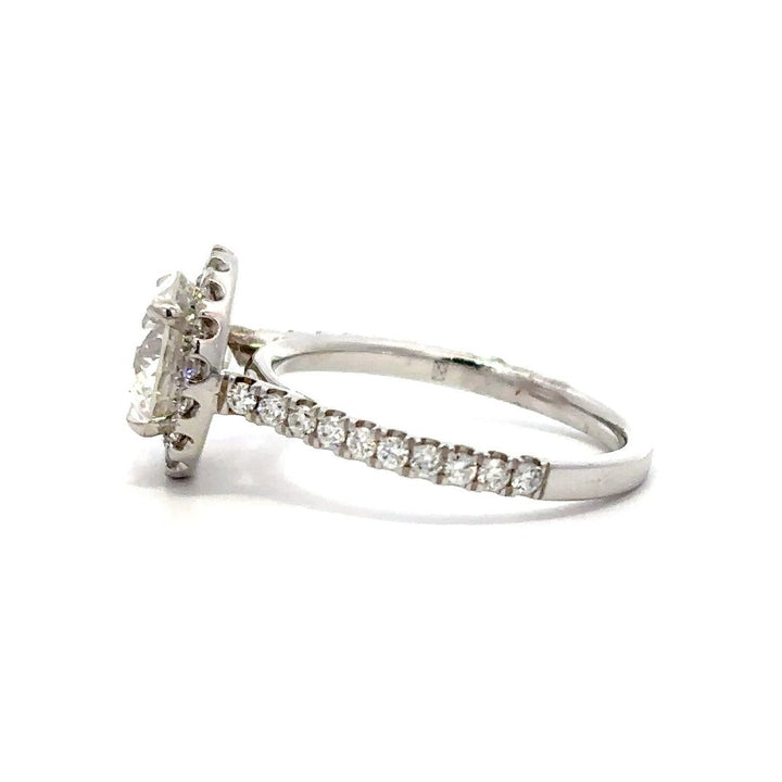 Halo Ring (Round) - 14k White Gold