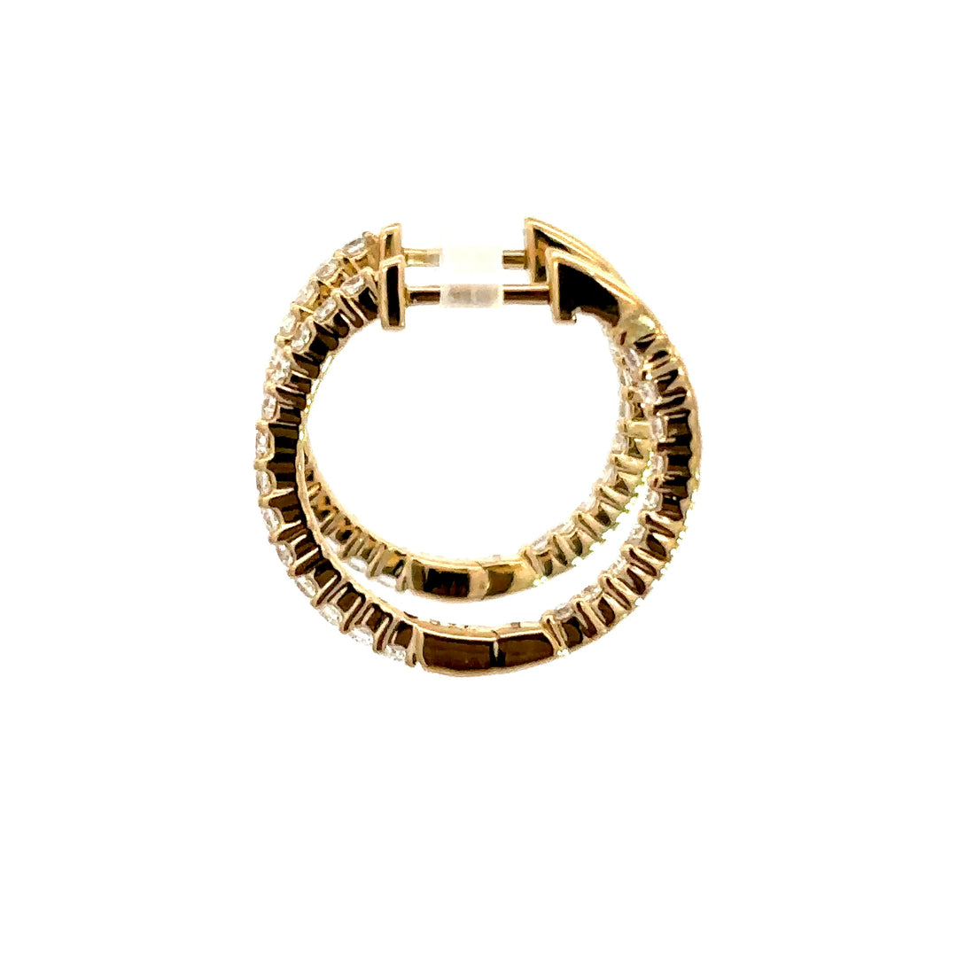 Hoop Earrings (Round) - 14k Yellow Gold 0.50ct #12082