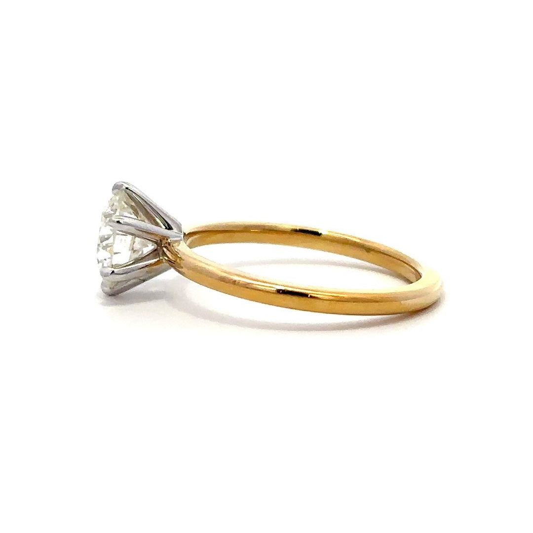 Solitaire Ring (Round) - 14k Gold