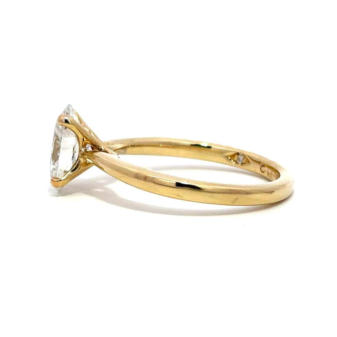 Solitaire Ring (Oval) - 14k Yellow Gold 2.02ct #12803