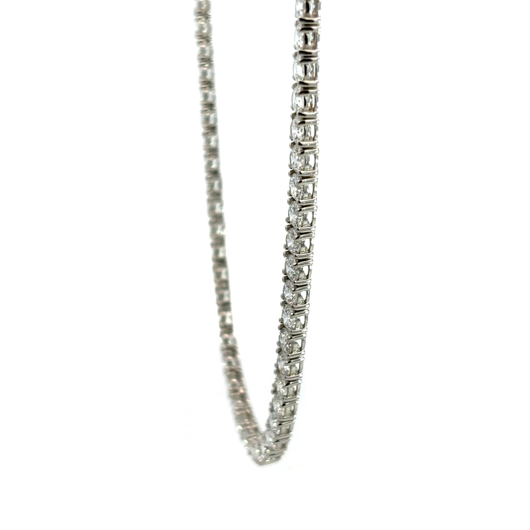 Tennis Necklace - 14k White Gold 21.03ctw #12141