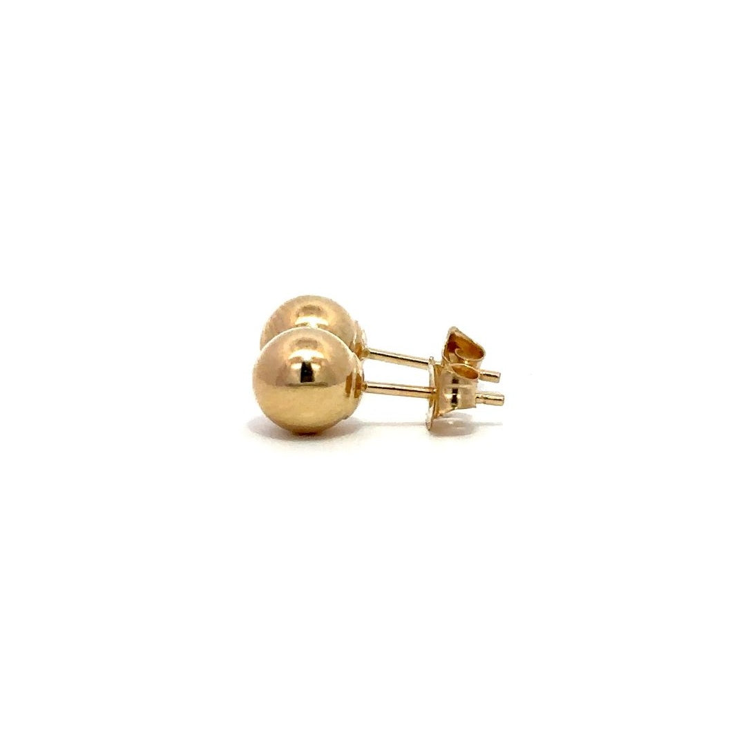 Ball Stud Earrings - 14k Yellow Gold