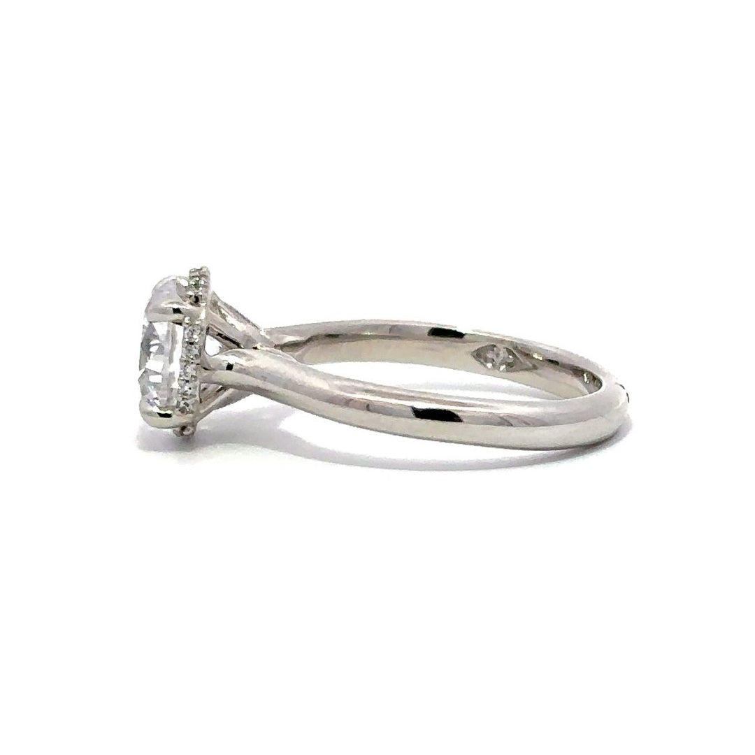 Pave Ring - Hidden Halo Setting #11625