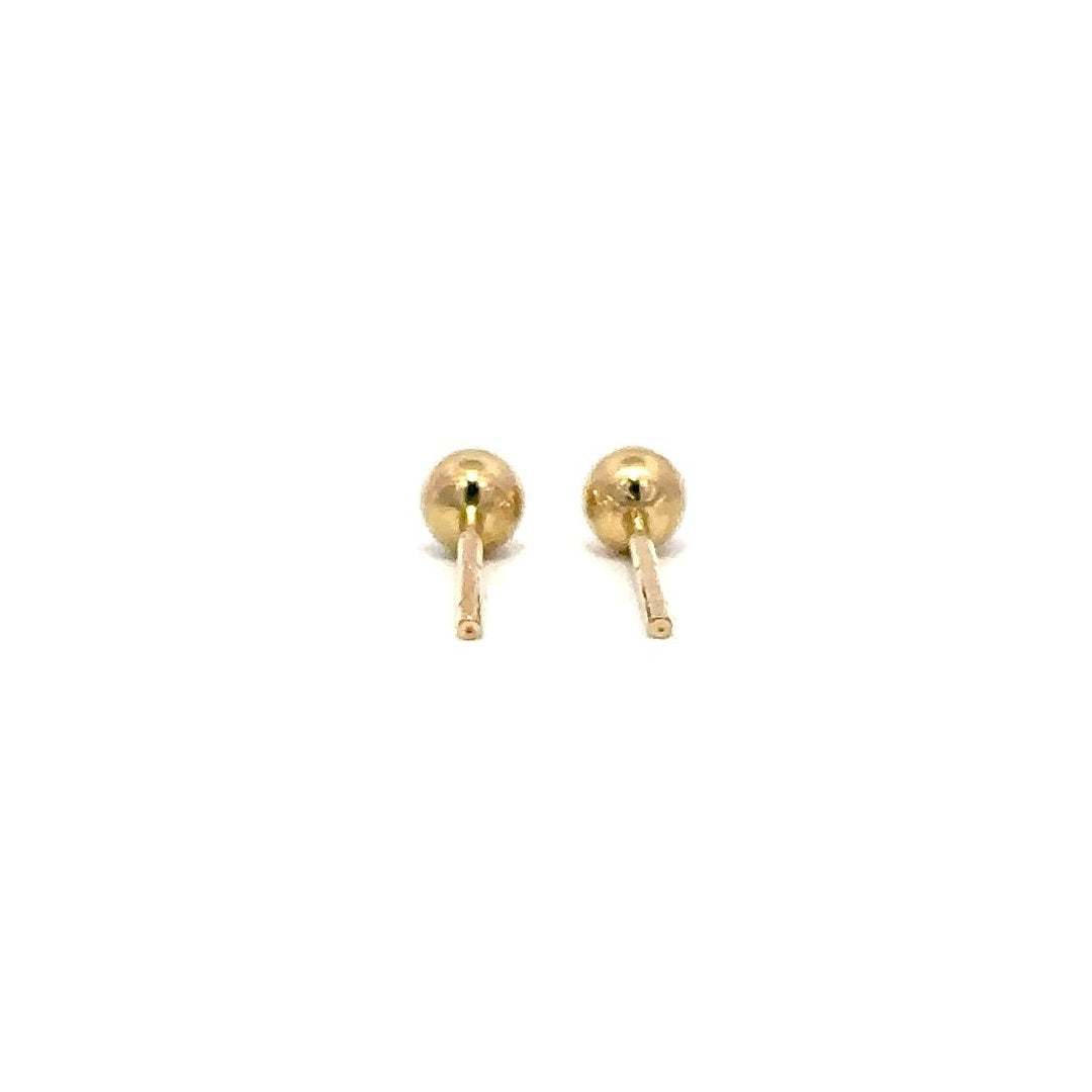 Ball Stud Earrings - 14k Yellow Gold