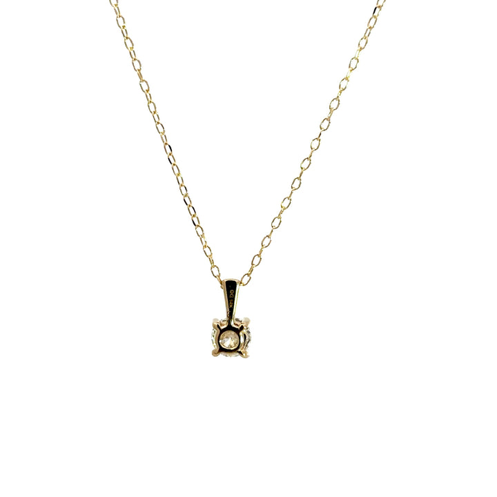 Solitaire Necklace (Round) - 14k Yellow Gold 0.50ct #12077