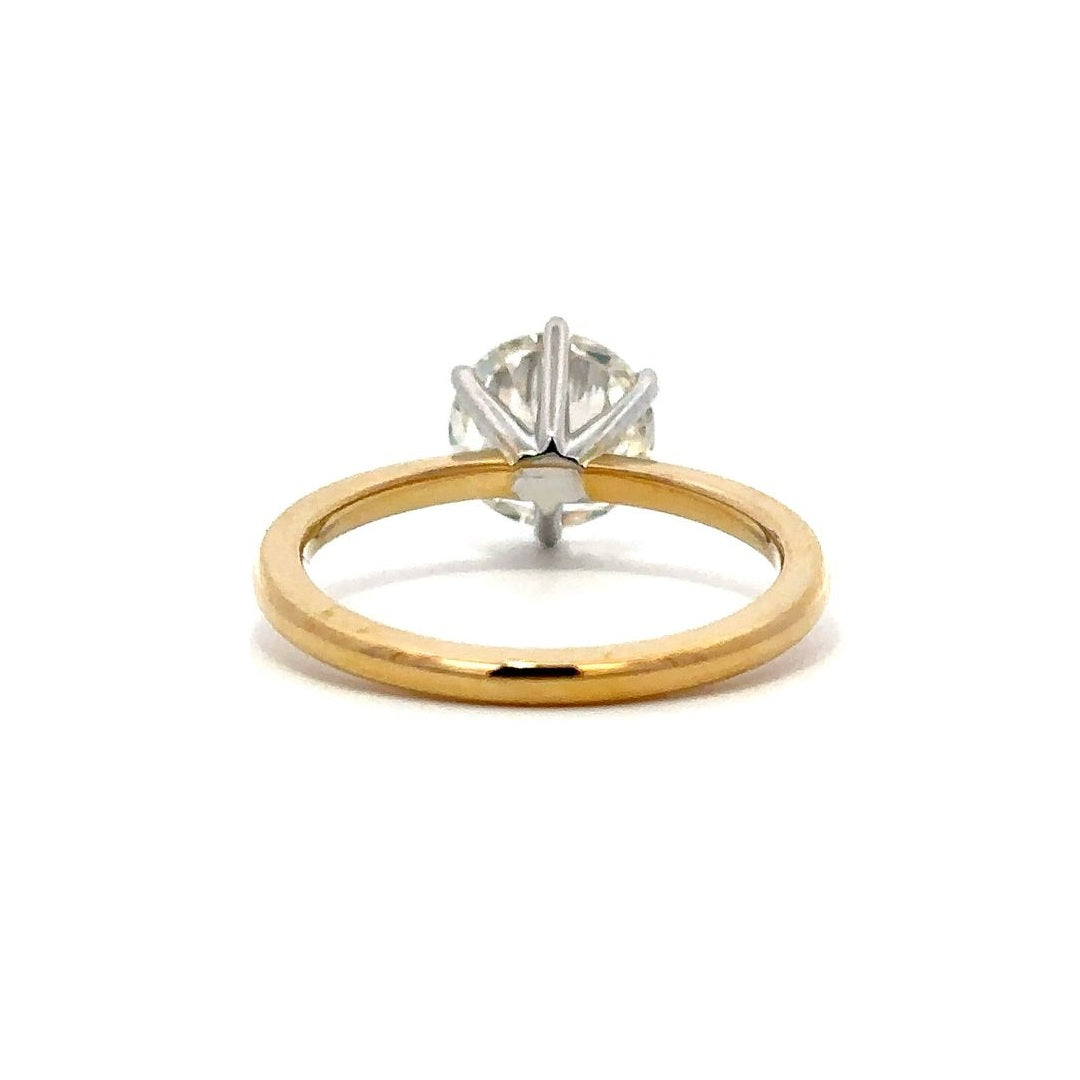 Solitaire Ring (Round) - 14k Gold