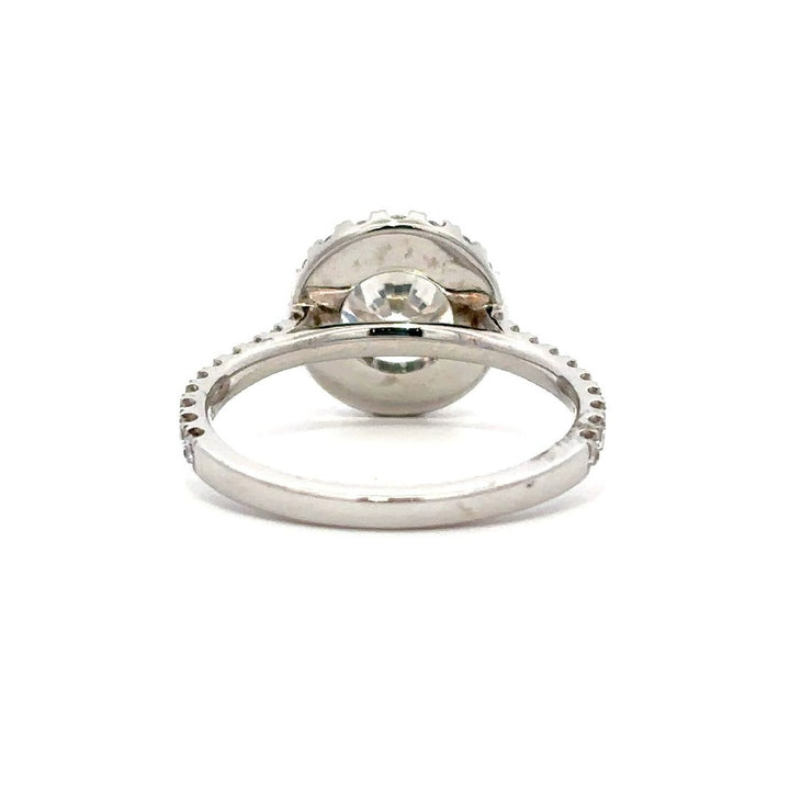 Halo Ring (Round) - 14k White Gold 2.50ct #12023