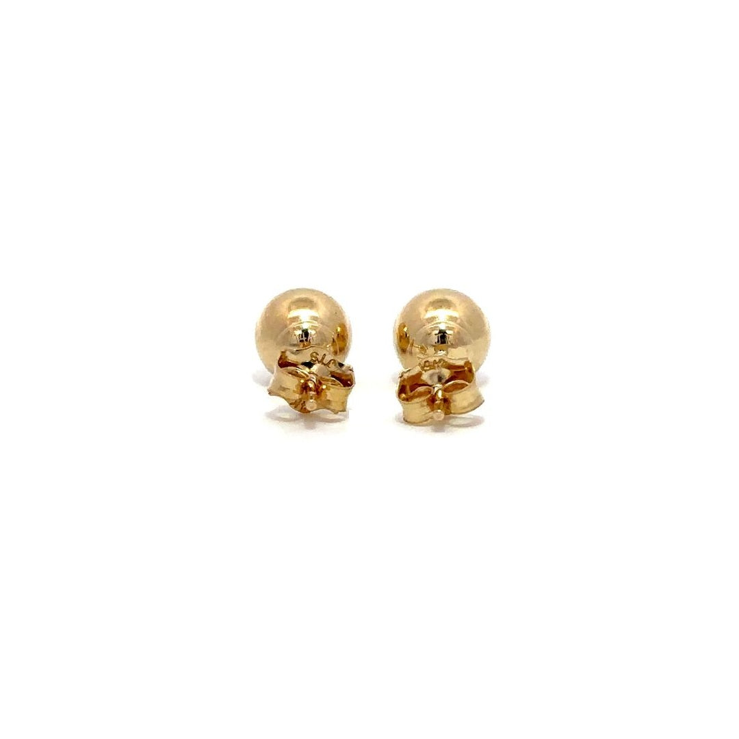 Ball Stud Earrings - 14k Yellow Gold