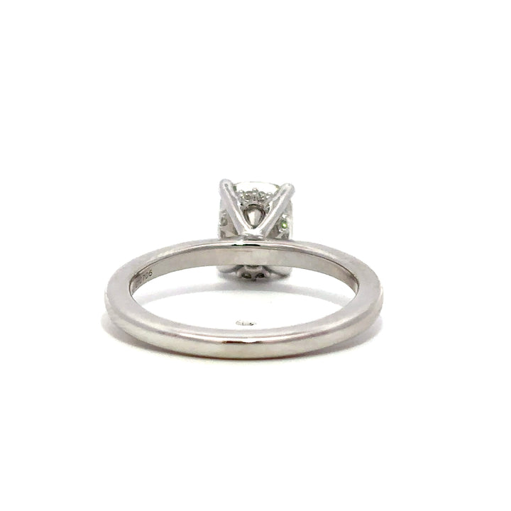 Hidden Halo (Cushion) - 14k White Gold 1.57ct #12147