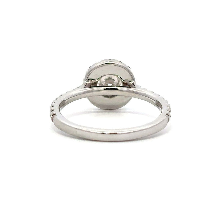 Halo Ring (Round) - 14k White Gold 1.50ct #12021