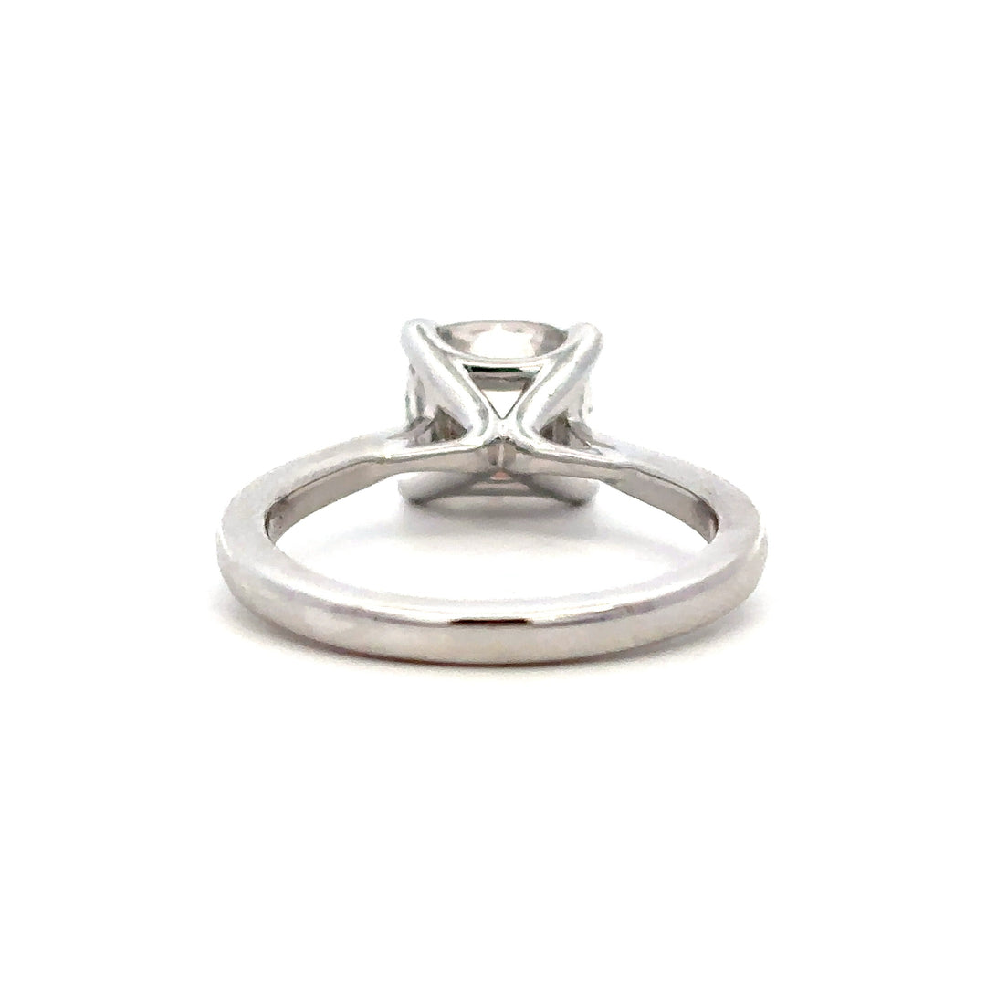 Solitaire Ring (Old Mine) - 14k White Gold 2.55ct #12148