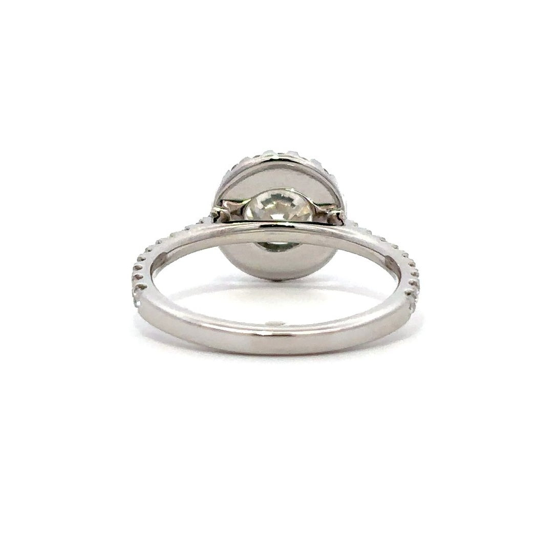 Halo Ring (Round) - 14k White Gold