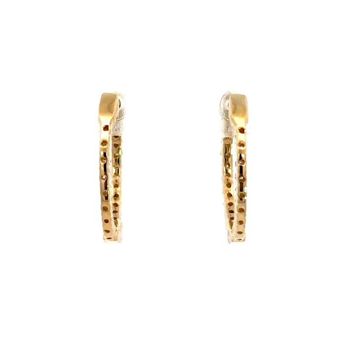 Hoop Earrings (Round) - 14k Yellow Gold 0.50ct #12082