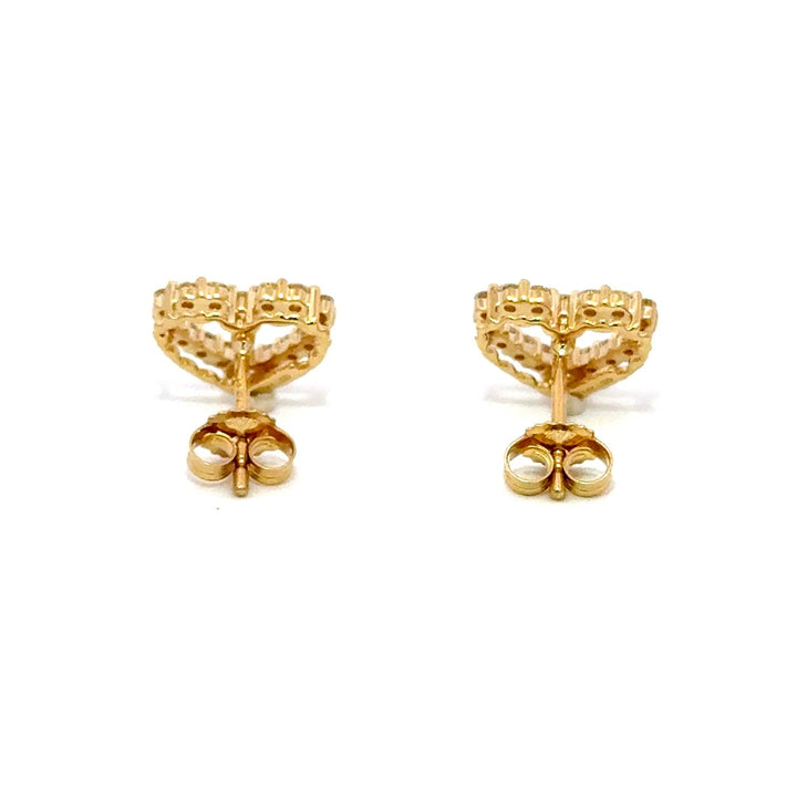 Heart Earrings - 14k Yellow Gold 0.50ctw #12004