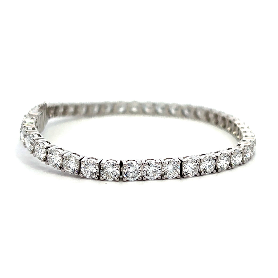 Tennis Bracelet - 14k White Gold 10.00ct #13006