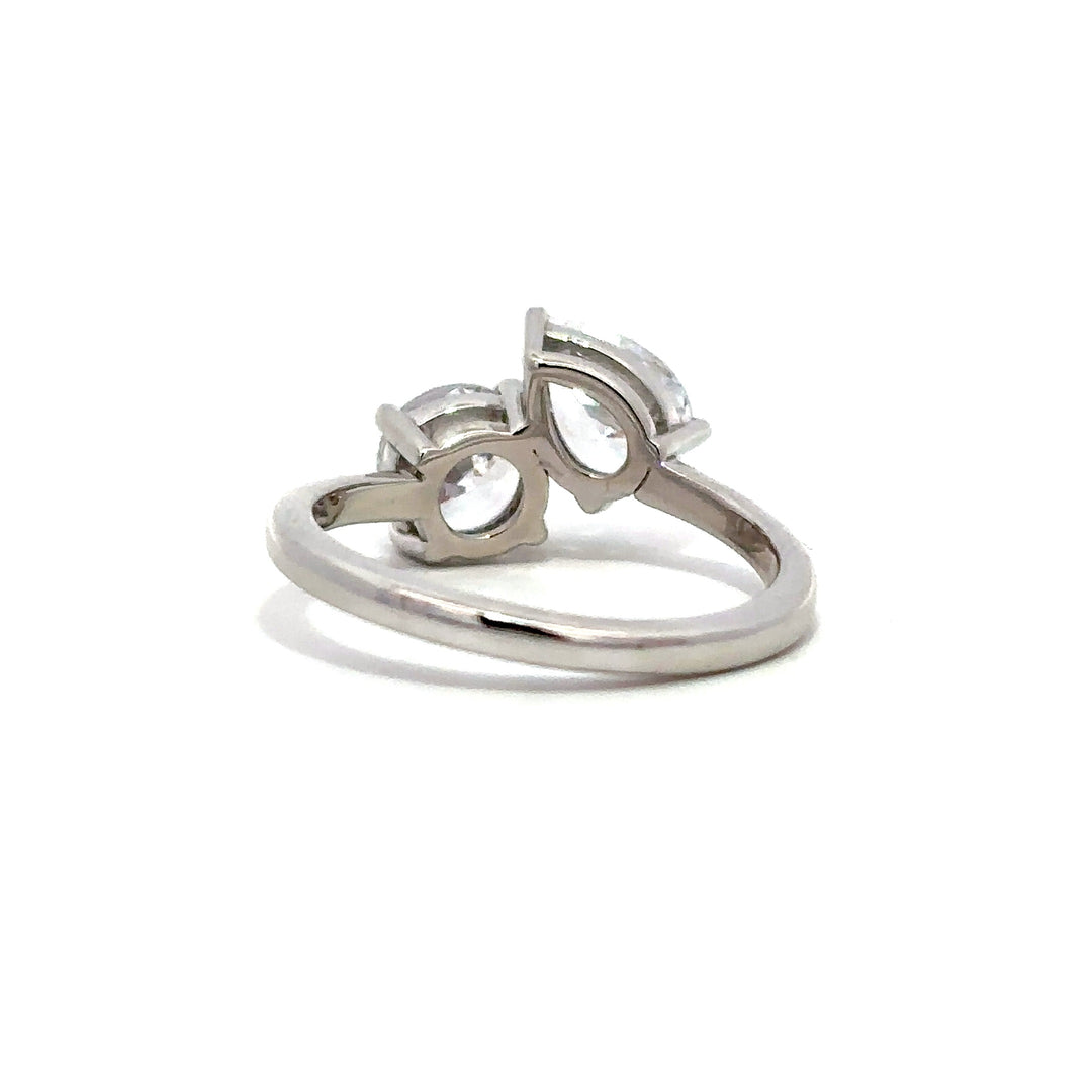 Solitaire Ring - Toi Et Moi Setting #12863