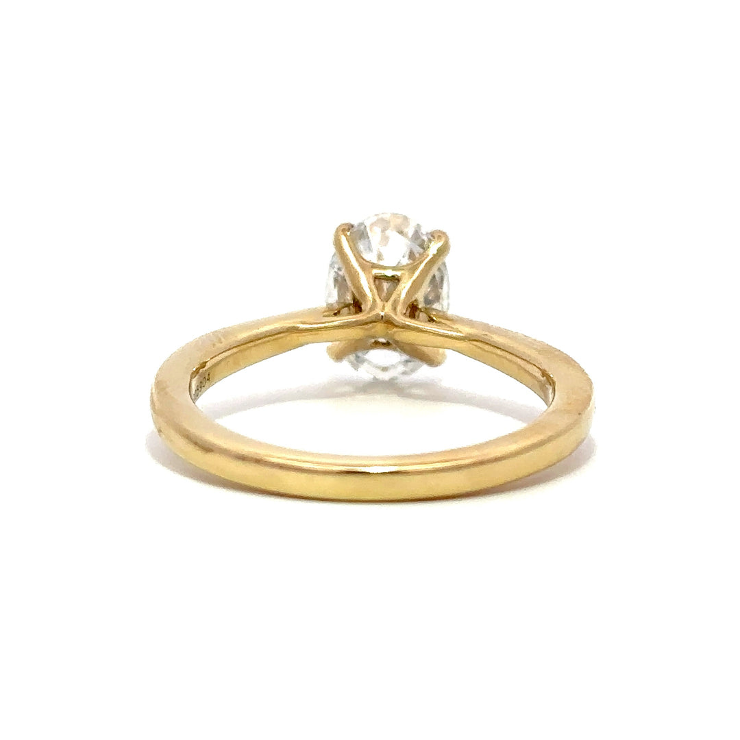 Solitaire Ring (Oval) - 14k Yellow Gold 2.02ct #12803