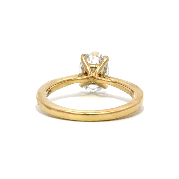 Solitaire Ring (Oval) - 14k Yellow Gold 2.02ct #12803