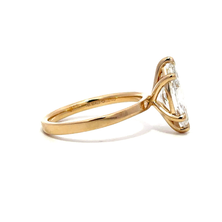 Solitaire Ring (Marquise) - 14k Yellow Gold 2.00ct #13221
