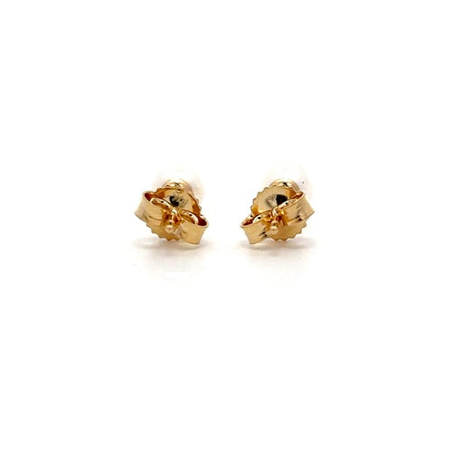 Fresh Water Pearl Stud Earrings - 14k Yellow Gold