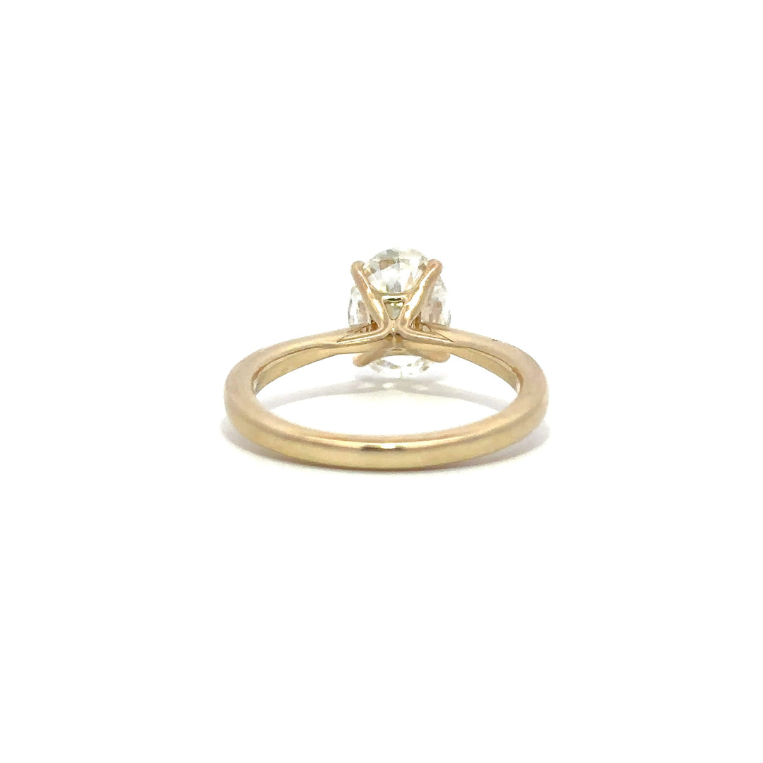 Solitaire Ring (Oval) - 14k Yellow Gold 1.58ct #12354