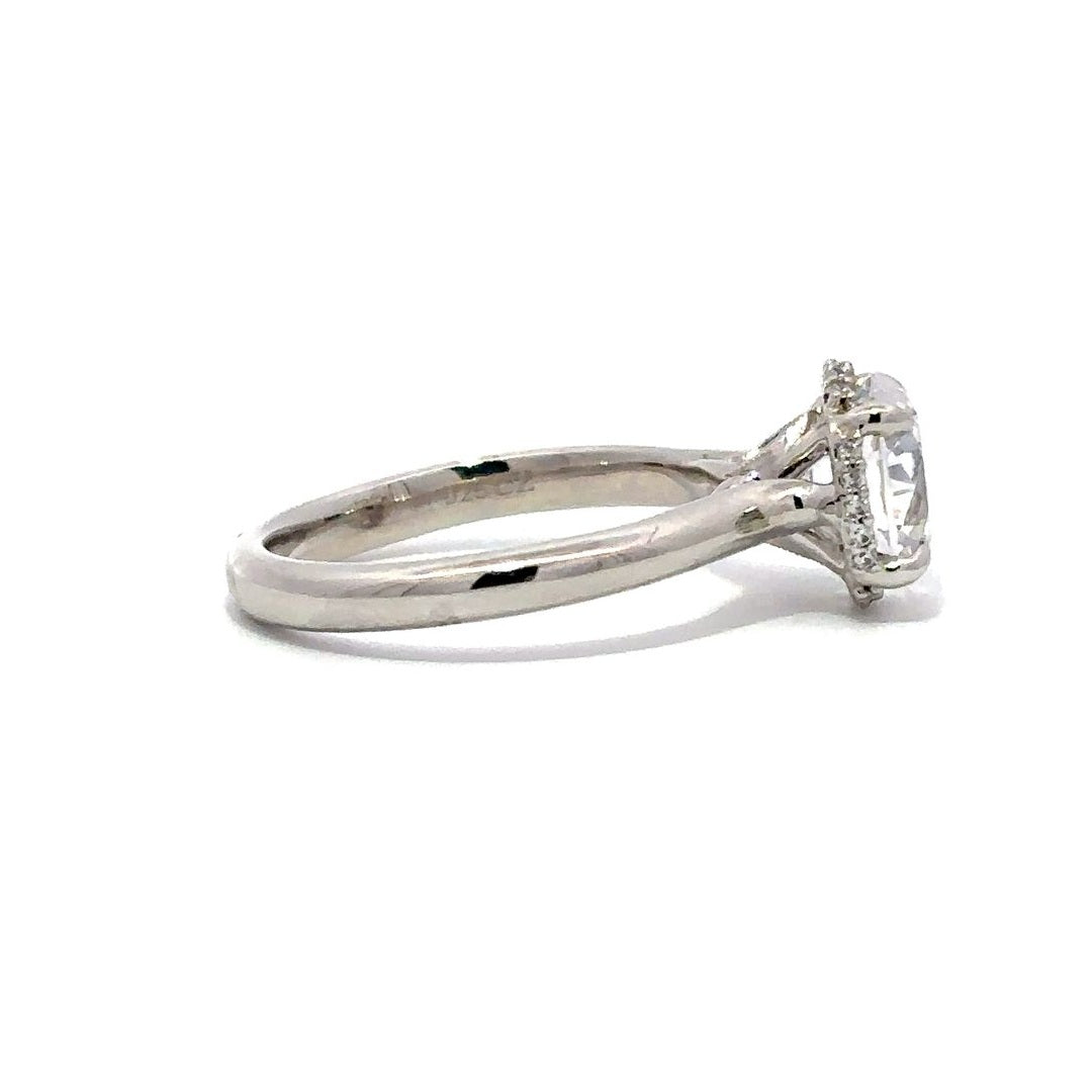 Pave Ring - Hidden Halo Setting #11625