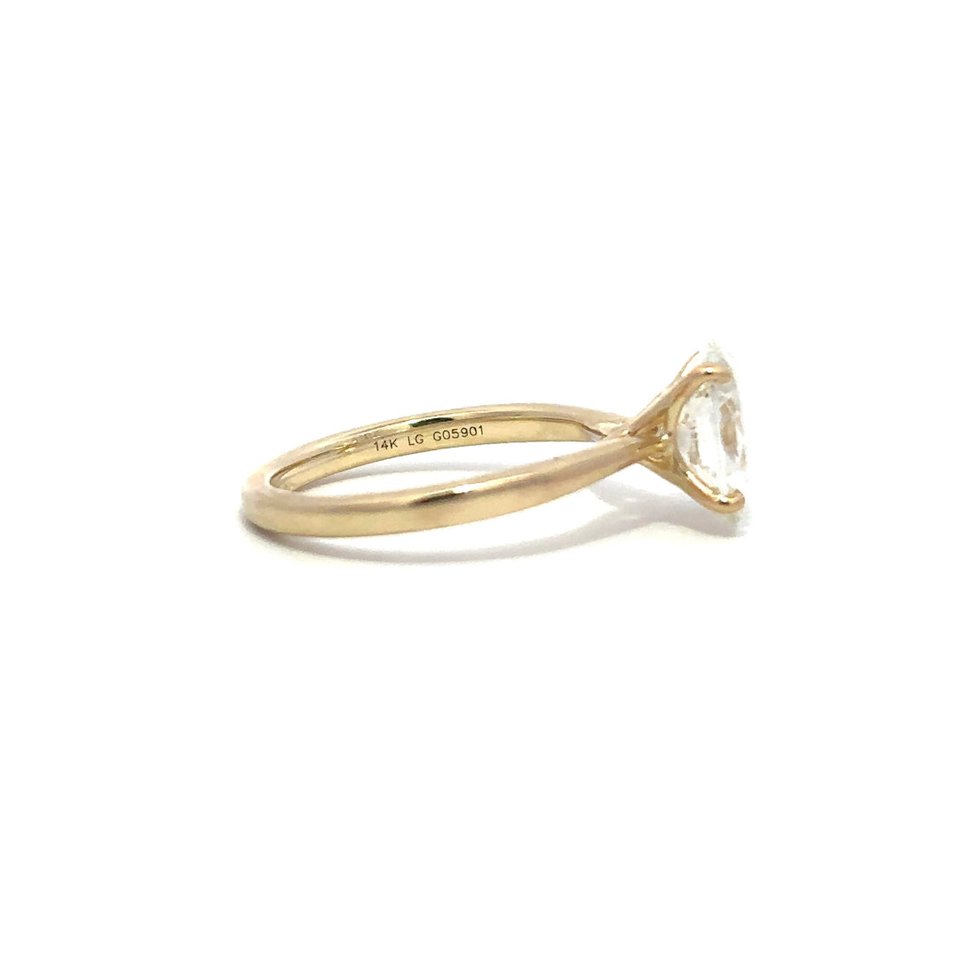 Solitaire Ring (Oval) - 14k Yellow Gold 1.58ct #12354