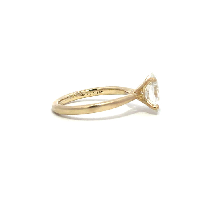Solitaire Ring (Oval) - 14k Yellow Gold 1.58ct #12354