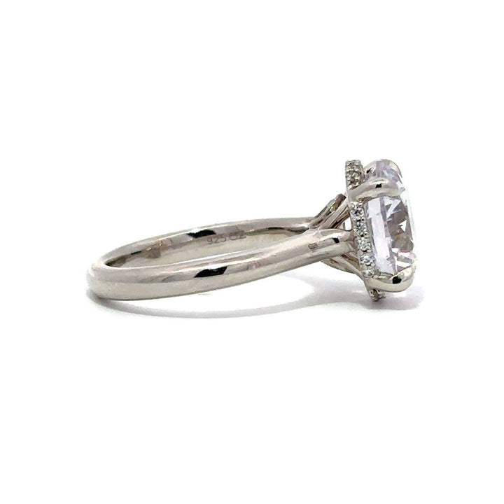 Pave Ring - Hidden Halo Setting #11627