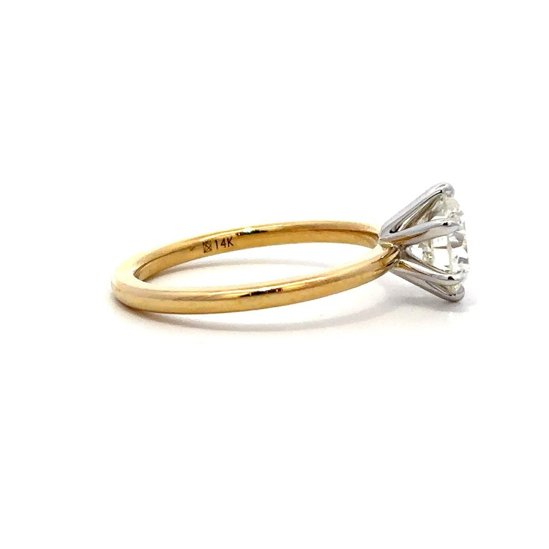 Solitaire Ring (Round) - 14k Gold