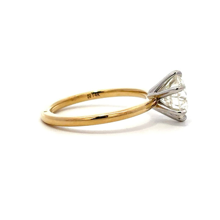 Solitaire Ring (Round) - 14k Gold