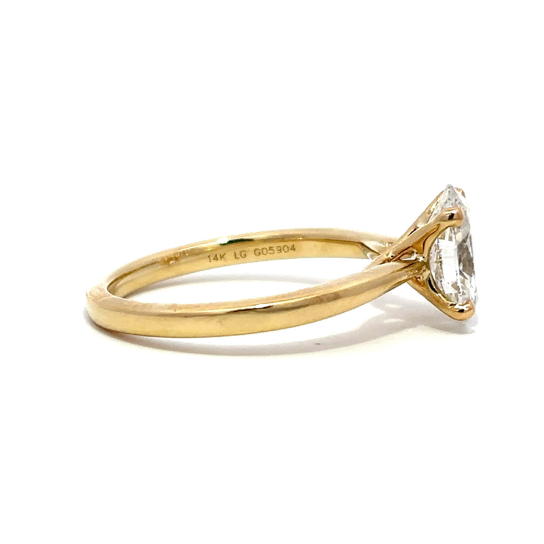 Solitaire Ring (Oval) - 14k Yellow Gold 2.02ct #12803