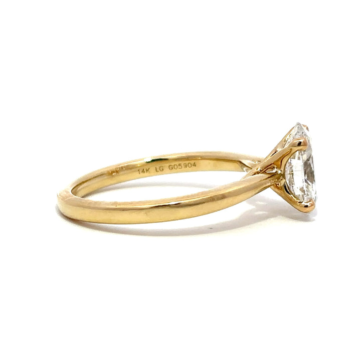 Solitaire Ring (Oval) - 14k Yellow Gold 2.02ct #12803