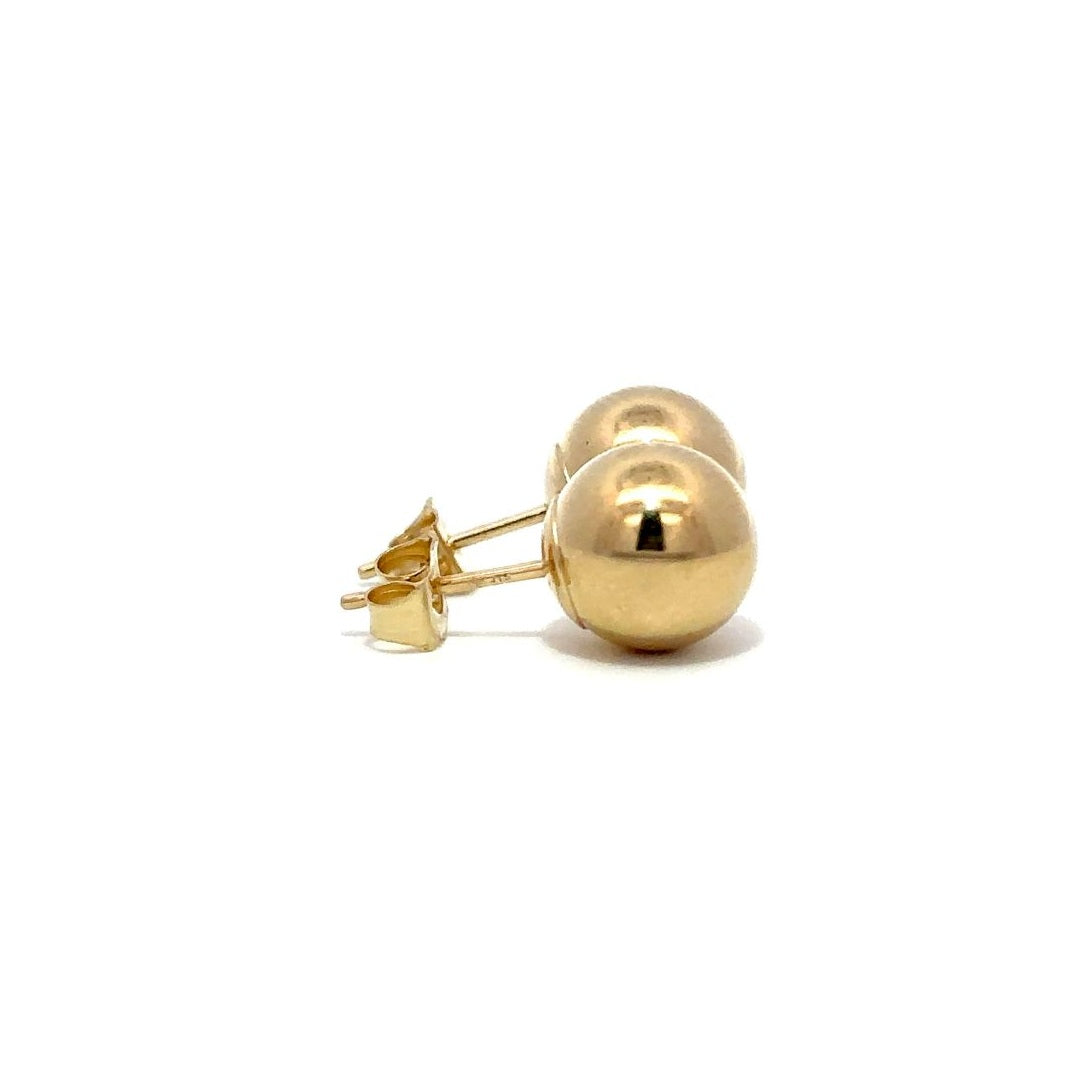 Ball Stud Earrings - 14k Yellow Gold