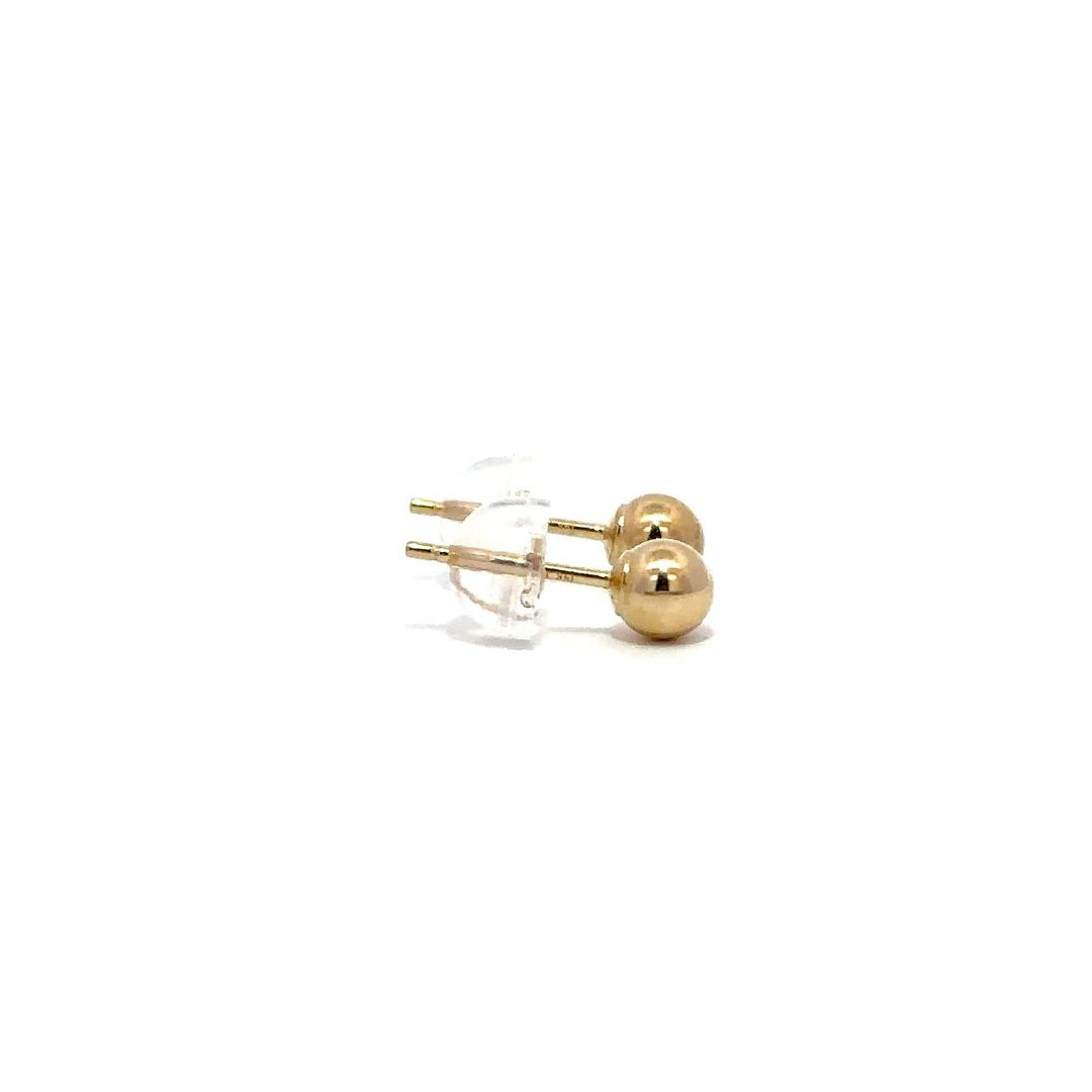 Ball Stud Earrings - 14k Yellow Gold