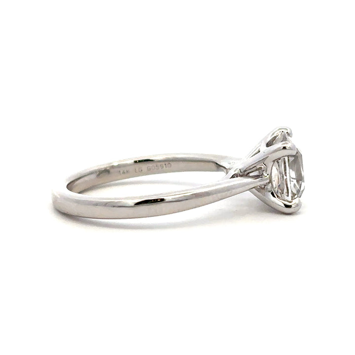 Solitaire Ring (Old Mine) - 14k White Gold 2.55ct #12148