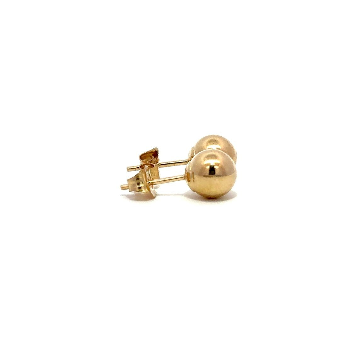 Ball Stud Earrings - 14k Yellow Gold