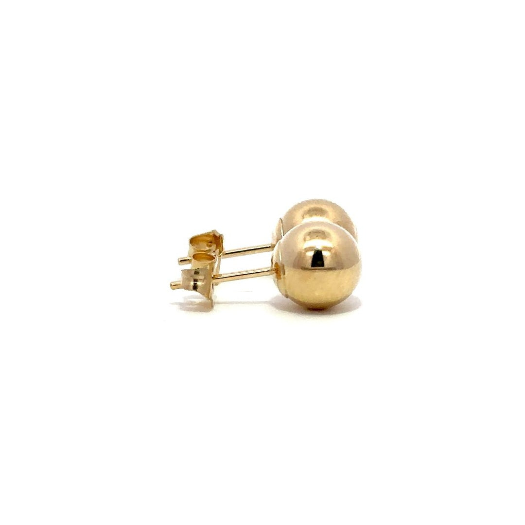 Ball Stud Earrings - 14k Yellow Gold