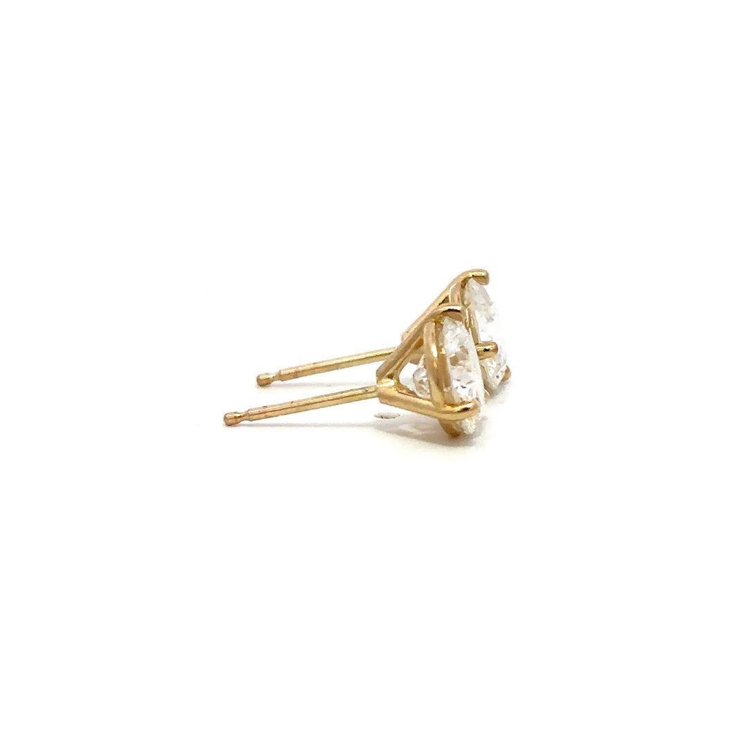Solitaire Earrings (Martini-Set) - 14k Gold