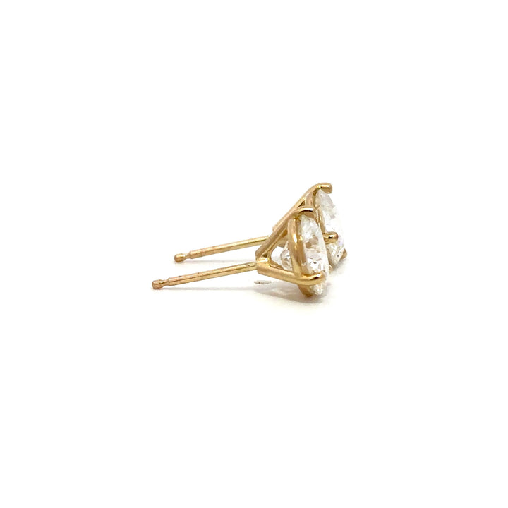 Solitaire Earrings (Martini-Set) - 14k Gold