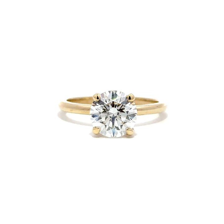 Solitaire Ring (Round) - 14k Yellow Gold 2.00ct #11564