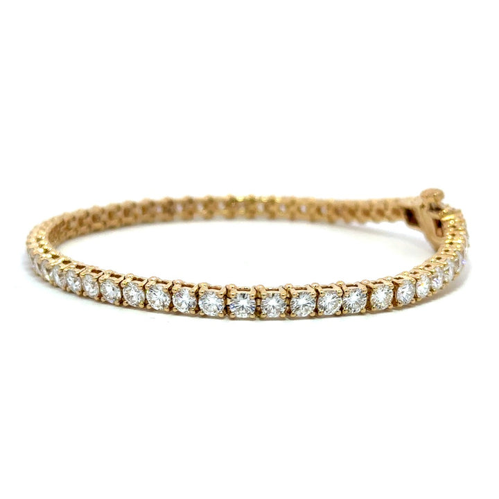 Tennis Bracelet - 14k Yellow Gold 5.00ct #12199