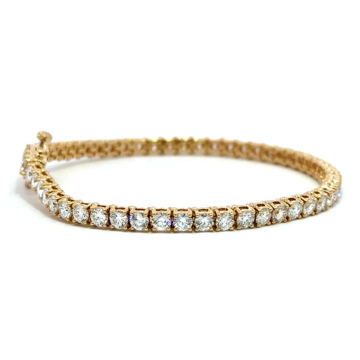Tennis Bracelet - 14k Yellow Gold 5.00ct #12199
